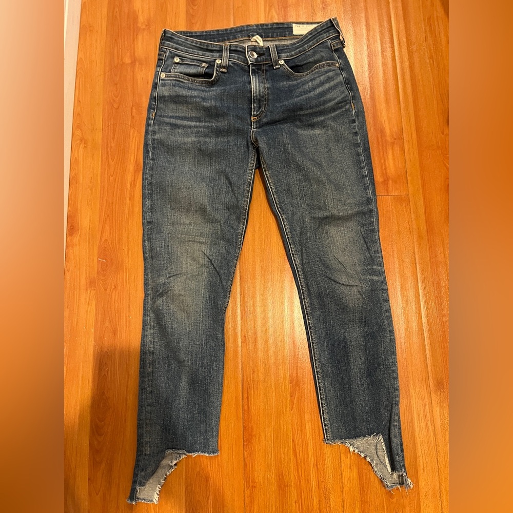 rag & bone Dark Blue Ankle Jeans